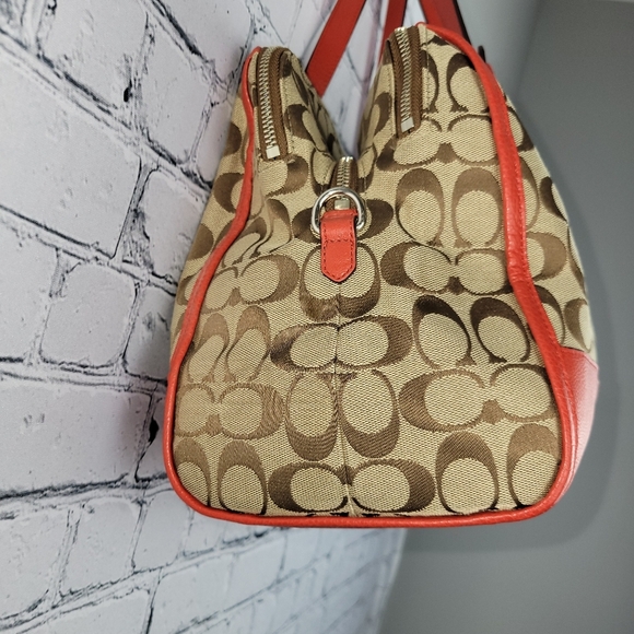 Coach Signature Kathryn Triple Zip Satchel - Picture 3 of 16